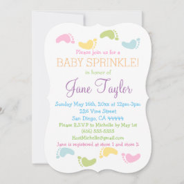 Invitación Pies de bebé Imprime la rociada del bebé