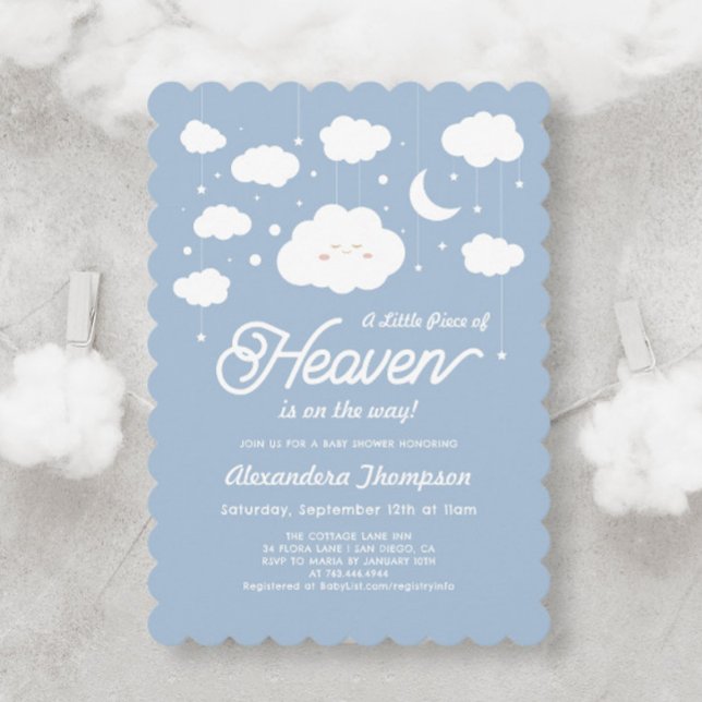 Invitación Pieza azul del cielo enviada a Baby Shower (Subido por el creador)