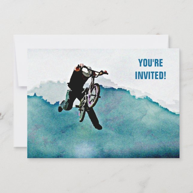 Invitación Pieza de bicicleta BMX de estilo libre (Anverso)