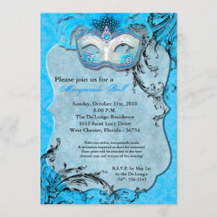 Invitación Pieza verde azulada de Halloween del traje de la