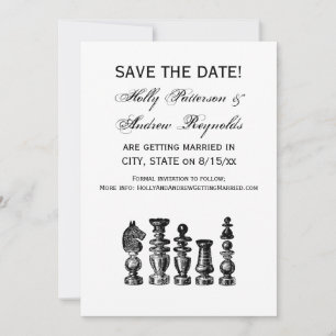 Invitación Piezas de Ajedrez Arte Antiguo
