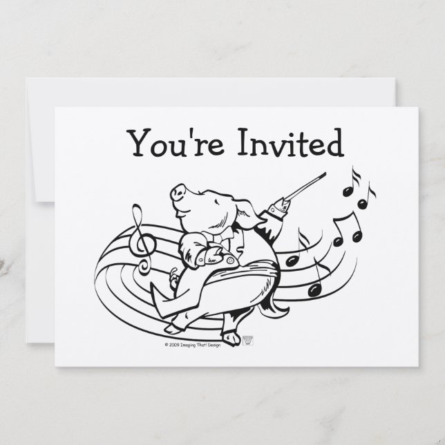 Invitación Pig Maestro, estás invitado (Anverso)