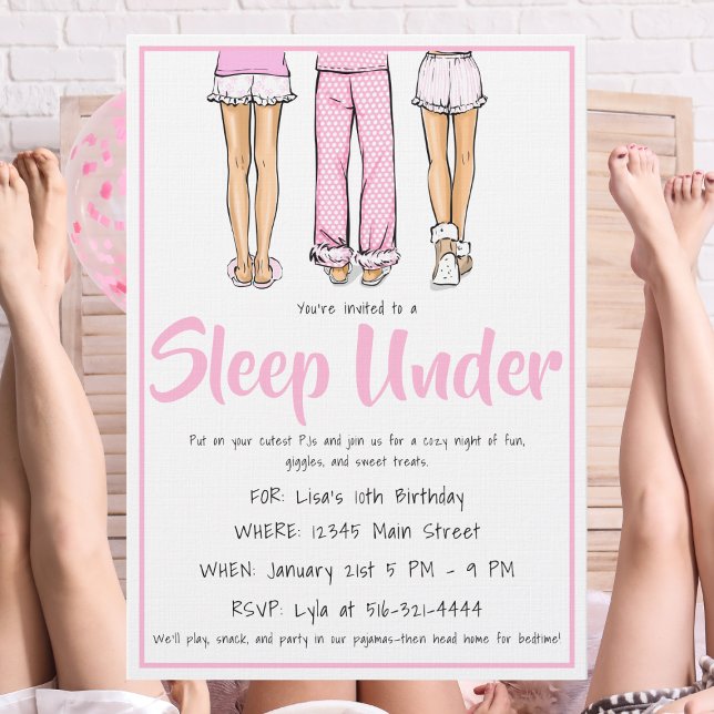Invitación Pijama de Moda para Dormir / Fiesta de Pijamas par (Subido por el creador)