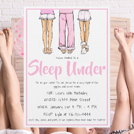 Invitación Pijamas de Moda para Dormir / Fiesta de Pijamas pa