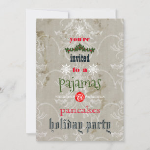 Invitación Pijamas Navideñas y Fiesta Familiar de Panqueques