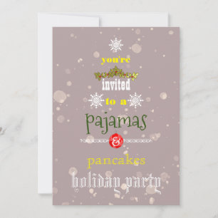 Invitación Pijamas Navideñas y Fiesta Familiar de Panqueques