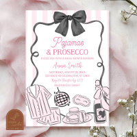 Pijamas rosas caprichosas dibujadas a mano y Prose