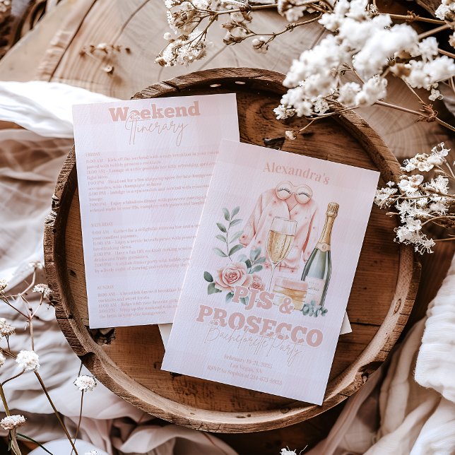 Invitación Pijamas y Prosecco Bachelorette (Subido por el creador)