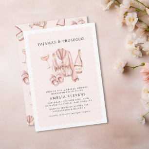 Invitación Pijamas y Prosecco Despedida de Soltera
