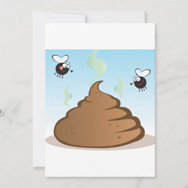 Invitación Pile Asqueroso De Poop (Anverso)