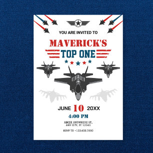 Invitación Piloto de caza de la fuerza aérea Top one