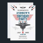 Invitación Piloto piloto de caza de la fuerza aérea Cumpleaño<br><div class="desc">Piloto piloto de caza de la fuerza aérea Cumpleaños</div>