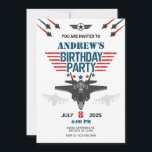 Invitación Piloto piloto de caza de la fuerza aérea Cumpleaño<br><div class="desc">Piloto piloto de caza de la fuerza aérea Cumpleaños</div>