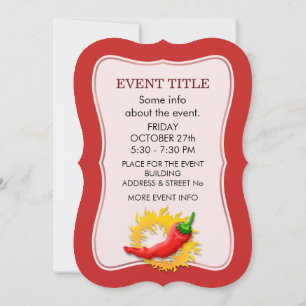 Invitación Pimienta con llama