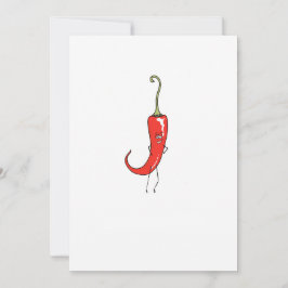 Invitación Pimiento rojo divertido