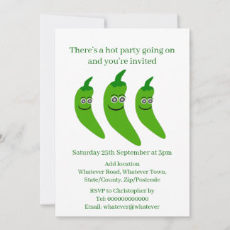 Invitación Pimiento Verde Chili