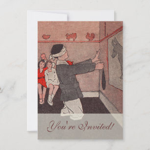 Invitación Pin the tail Donkey