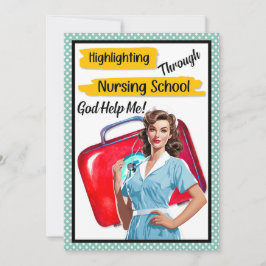 Invitación Pin Up de Enfermera Retro_ Notas de Enfermería