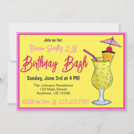 Invitación Piña Colada Fiesta de cócteles de piña puertorriqu