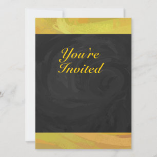 Invitación Piña y Fiesta negro