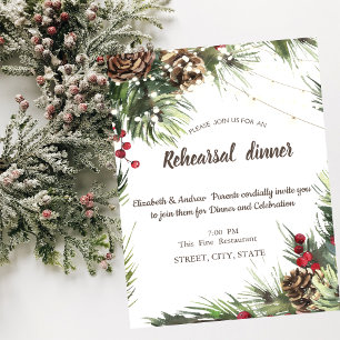 Invitación Piñas, ramas de pino