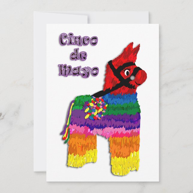 Invitación Pinata Cinco de Mayo (Anverso)