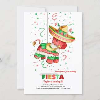 Invitación Piñata Con Sombrero