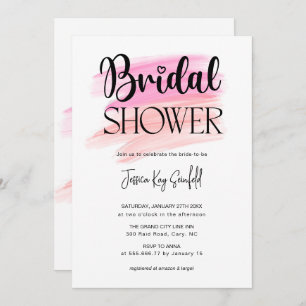 Invitación Pincel de estilo arcoiris estalla ducha de novia