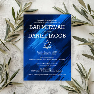 Invitación Pinceles azules Estrella Personalizado BAR BAT MIT