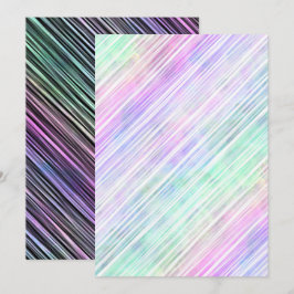 Invitación pinceles con rayas de gradiente de arco iris: