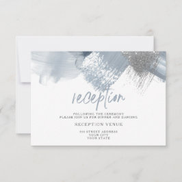 Invitación Pinceles de Moda azul turbio