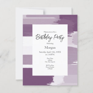 Invitación Pinceles de Plum White