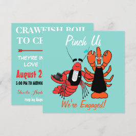 Invitación Píndannos, estamos comprometidos, Fiesta de ducha 