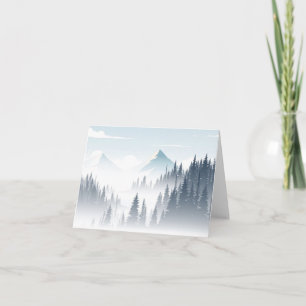 Invitación Pine Foggy Forest