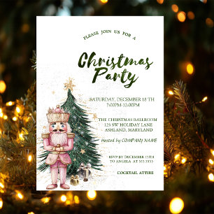 Invitación Pine Tree Stars Cascanueces Compañía de Navidad