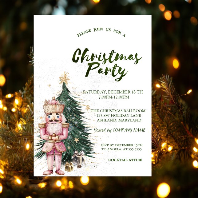 Invitación Pine Tree Stars Cascanueces Compañía de Navidad (Subido por el creador)