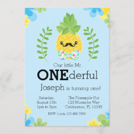 Invitación Pineapple Sr. Onemaravilloso Primer Cumpleaños