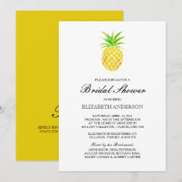 Invitación Pineapple Watercolor Tropical Bridal Shower