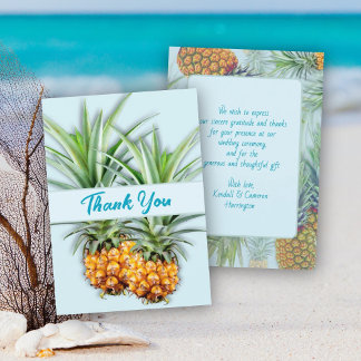Invitación Pineapples Gracias Pareja De Recién Madres