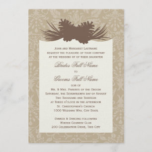 Invitación Pinecone Silhouette