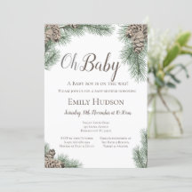 Pinecones Winter Bridal, Baby Shower