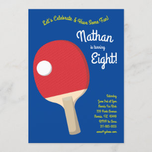 Invitación Ping Pong Kids Fiesta de cumpleaños