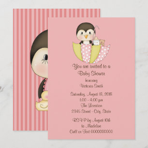 Invitación Pingüino bebé de Baby Shower