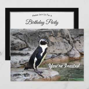 Invitación Pingüino de vida silvestre
