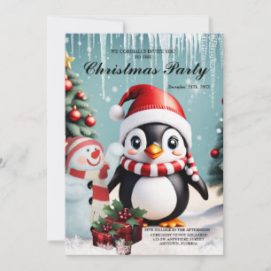 Invitación Pingüino gracioso.