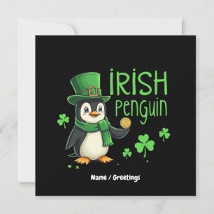 Invitación Pingüino Irlandés Una Afortunada Mezcla de Diversi
