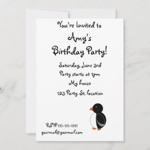 Invitación Pingüino negro