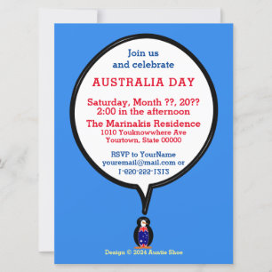 Invitación Pingüino parlante australiano personalizado 