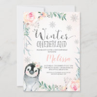Pingüino Plateado Floral Invierno Onederland Cumpl