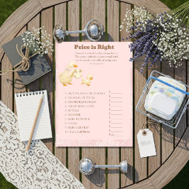 Invitación Pink A Silly Goose Price is Right Game card